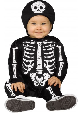 Костюм малыша-скелетона белый фото