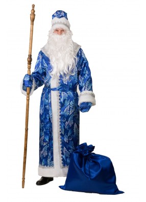 Костюм синего узорного Деда Мороза