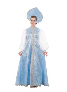 Костюм Снегурочки в голубом платье женский