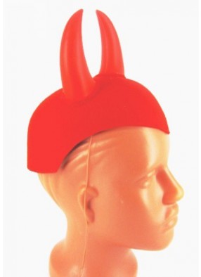 Красная накладная шляпа дьявола с рогами