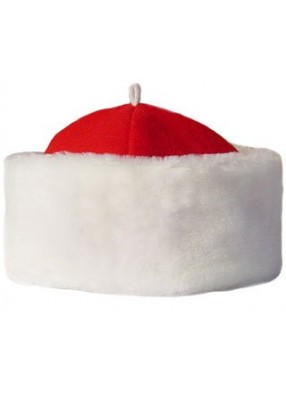 Красная шапка Деда Мороза с мехом