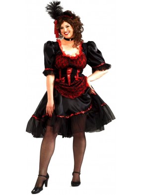 Красно-черный костюм танцовщицы кабаре