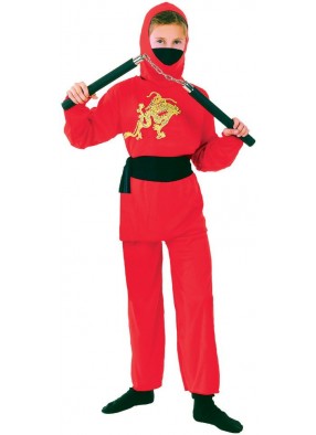 Красный костюм ниндзя дракона