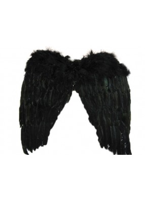 Крылья перьевые черные с пухом 50х50
