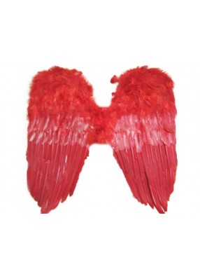 Крылья перьевые красные широкие 50х50