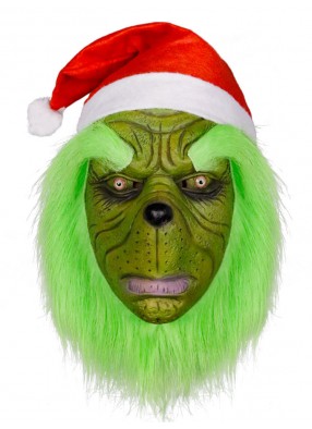 Латексная маска Гринча похитителя Рождества
