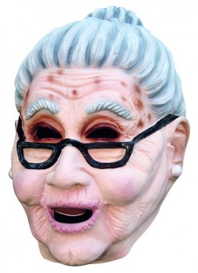 Маска Бабушка в очках из латекса
