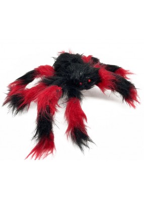 Мохнатый красно-черный паук 30 см