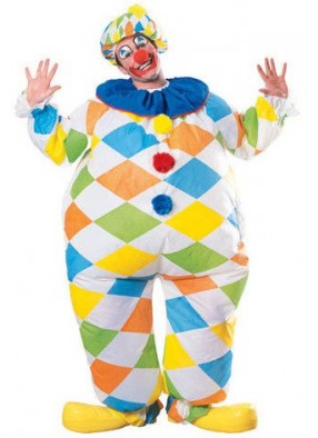 Надувной костюм веселого клоуна
