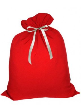 Небольшой подарочный мешок Деда Мороза красный