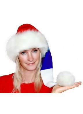 Новогодняя шапка Деда Мороза Флаг России