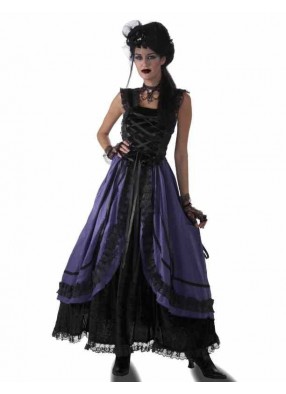 Пурпурное готическое платье