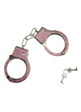 Розовые наручники с бриллиантами