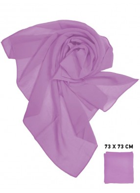 Шифоновый платок фиолетовый однотонный 73 х 73 см