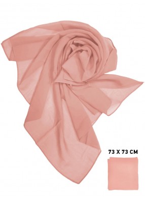 Шифоновый платок персиковый однотонный 73 х 73 см