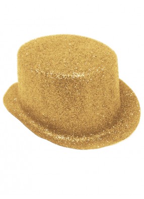 Шляпа цилиндр золотой