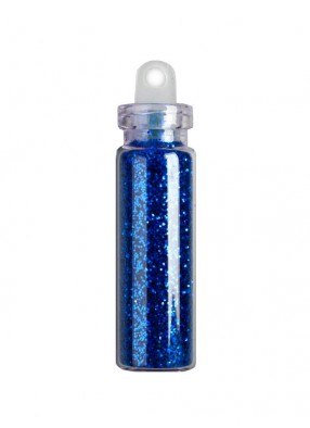 Синие мелкие блестки в бутылочке