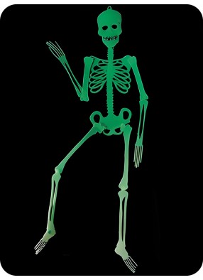 Скелет светящийся висящий 160 см на Хэллоуин