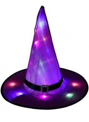 Светящийся фиолетовый колпак ведьмы