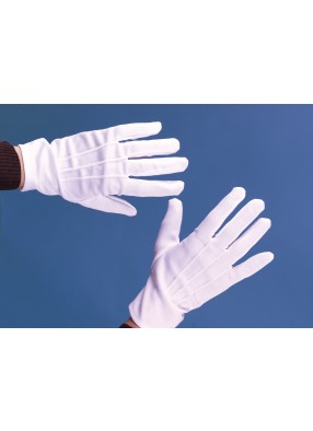 Театральные белые перчатки с застежкой