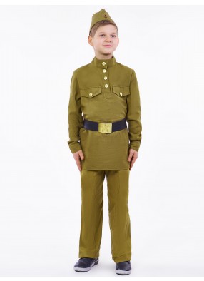 Военный костюм для мальчика из саржи