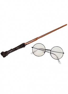 Волшебная палочка и очки Гарри Поттера
