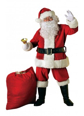 Взрослый плюшевый костюм Санта Клауса