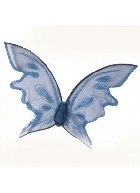 Яркие голубые крылья бабочки