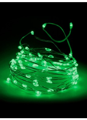 Зеленая светодиодная гирлянда роса 1 м 10 LED с на батарейках