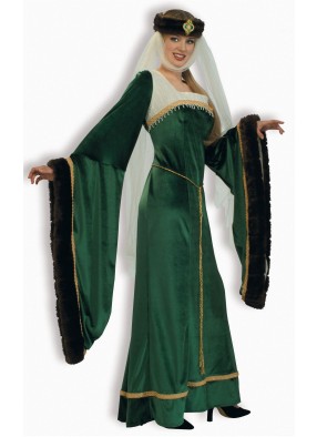 Зеленый костюм королевы эпохи возрождения deluxe