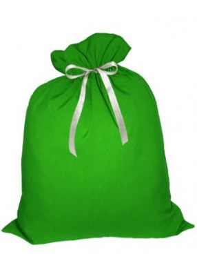 Зеленый маленький мешочек для подарков