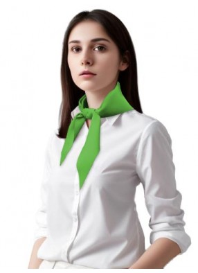 Зеленый пионерский галстук из габардина