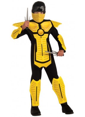 Жёлтый костюм ниндзя для мальчика