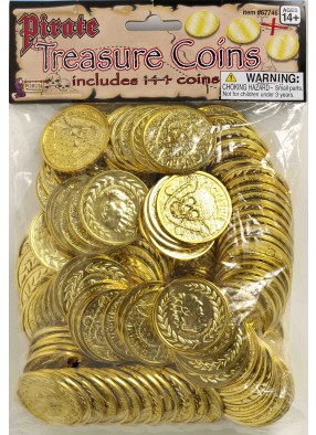 Золотые монеты пирата фото