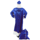 Карнавальный костюм Дед Мороз синий с узорами 2 фото