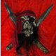 Красное пиратское знамя фото