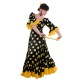Платье Фламенко оранжевое в черный горох 1 фото