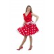 Платье в стиле 50-х белый горох и красный верх 2 фото