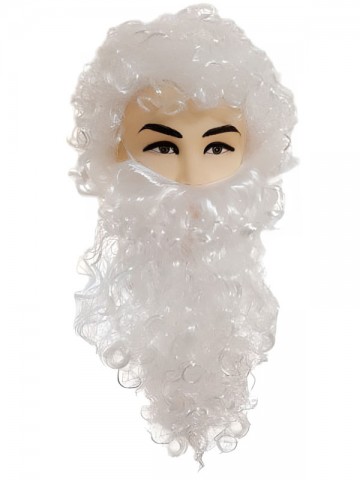 Белая борода и парик Деда Мороза