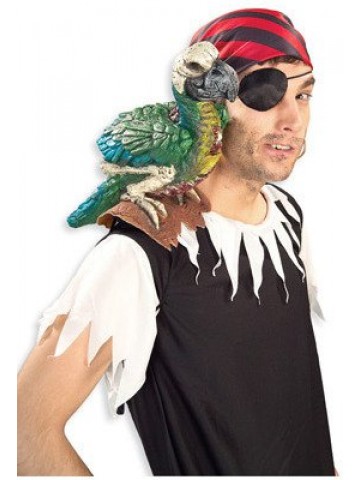 Бутафорский попугай пирата на плече 45см
