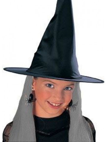 Детская шляпа ведьмы с серыми волосами