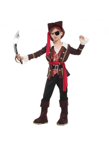 Детский блестящий костюм пирата