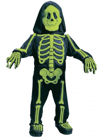 Детский костюм Скелетик зеленый