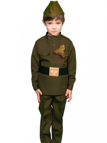 Детский костюм солдата красноармейца зеленый