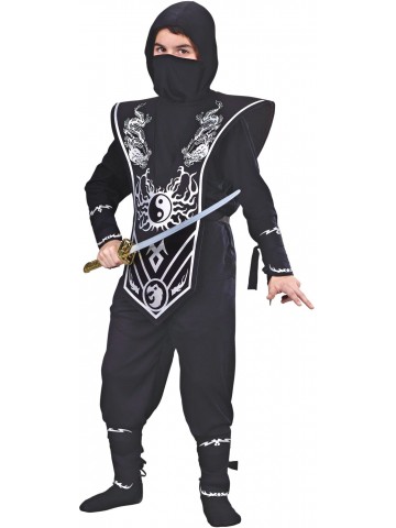 Детский серебристый костюм Предводитель ниндзя