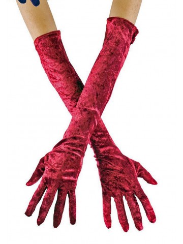 Длинные красные перчатки