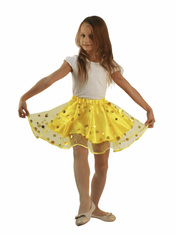 Фатиновая юбка Конфетти желтая 1 фото