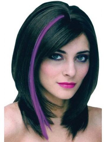 Фиолетовая прядь волос