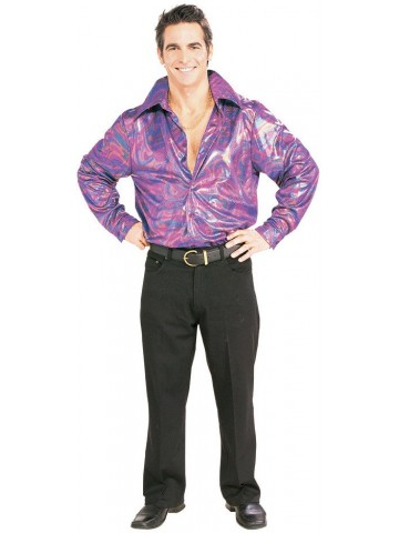 Фиолетовая рубашка в стиле Диско