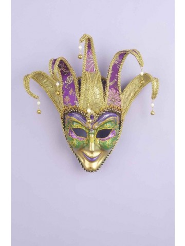 Фиолетово-золотая венецианская маска фото